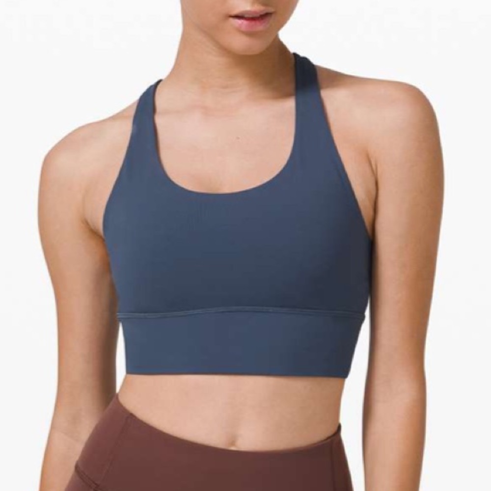 Lululemon Invigorate Bra Long Line Medium Support, B/C Cup Iron Blue